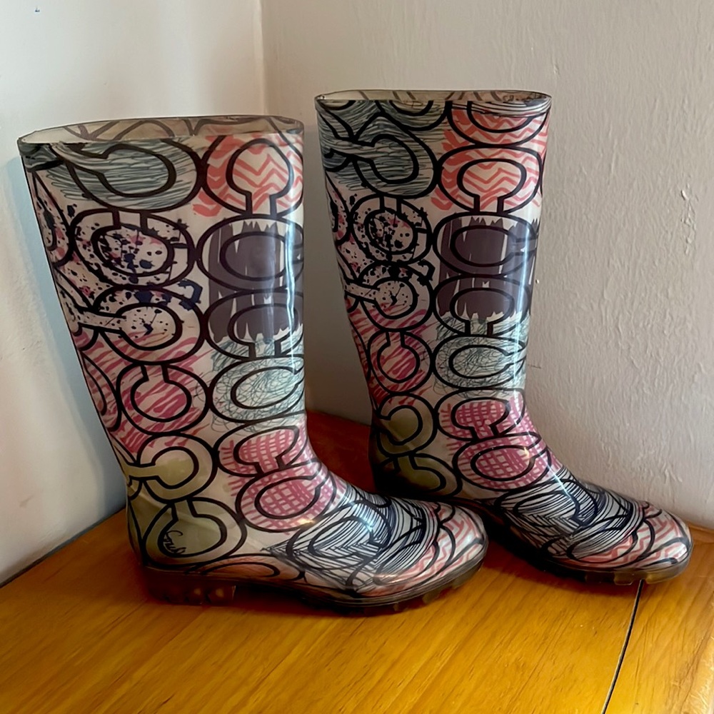Women’s COACH rain boots.